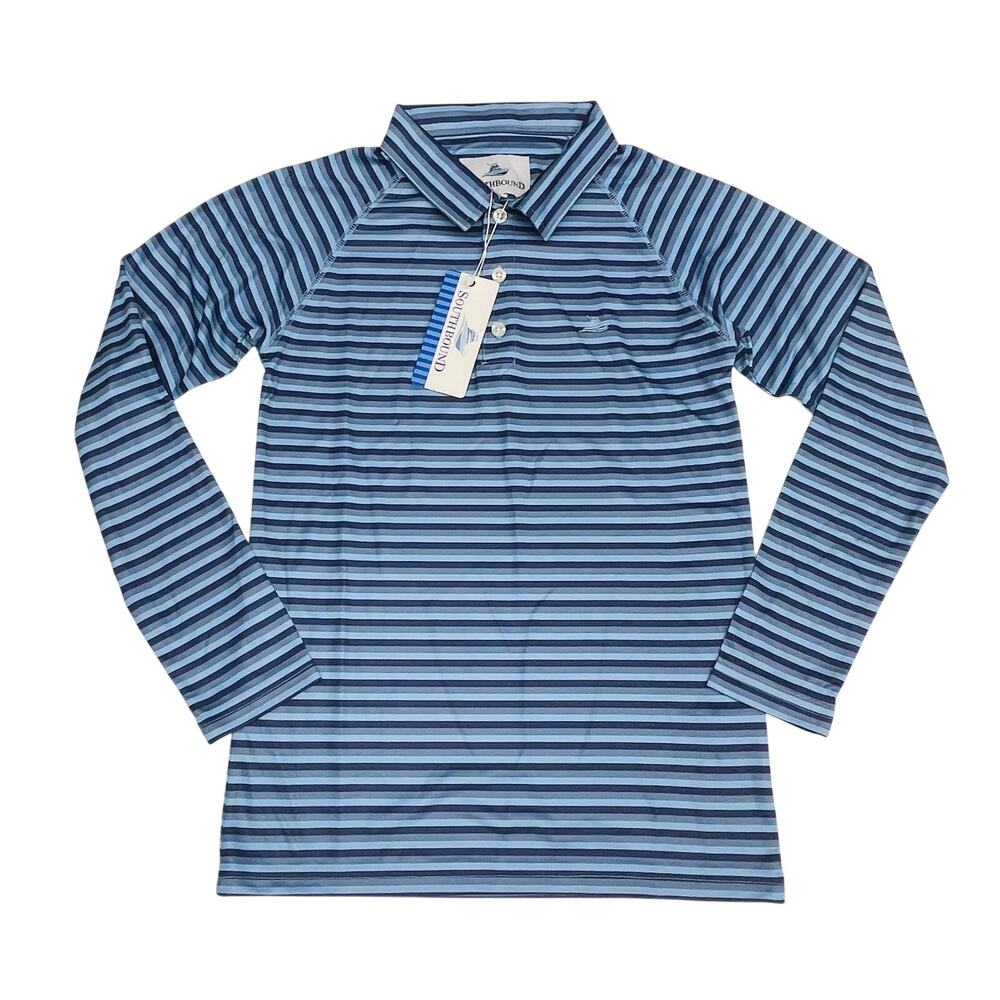 NWT Southbound Size L Blue Stripe Polo